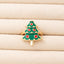 Fashion Christmas Tree Reindeer Santa Alloy Rings