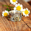 Chrysanthemum Daisy Flower Engraved Rotatable Women's Ring