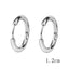 Stainless Steel Circle Hoop Earrings for Men - 10mm 12mm 14mm