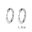 Stainless Steel Circle Hoop Earrings for Men - 10mm 12mm 14mm