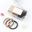 Fashion Circle Solid Color Hair Tie Set - Flocking Rubber Bands for Ponytails and Student Accessories