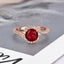 Fashion Classic Rose Gold Plated Copper Zircon Engagement Ring