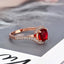 Fashion Classic Rose Gold Plated Copper Zircon Engagement Ring