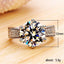 Fashion Classic Six-Prong Platinum-Plated Zircon Ring