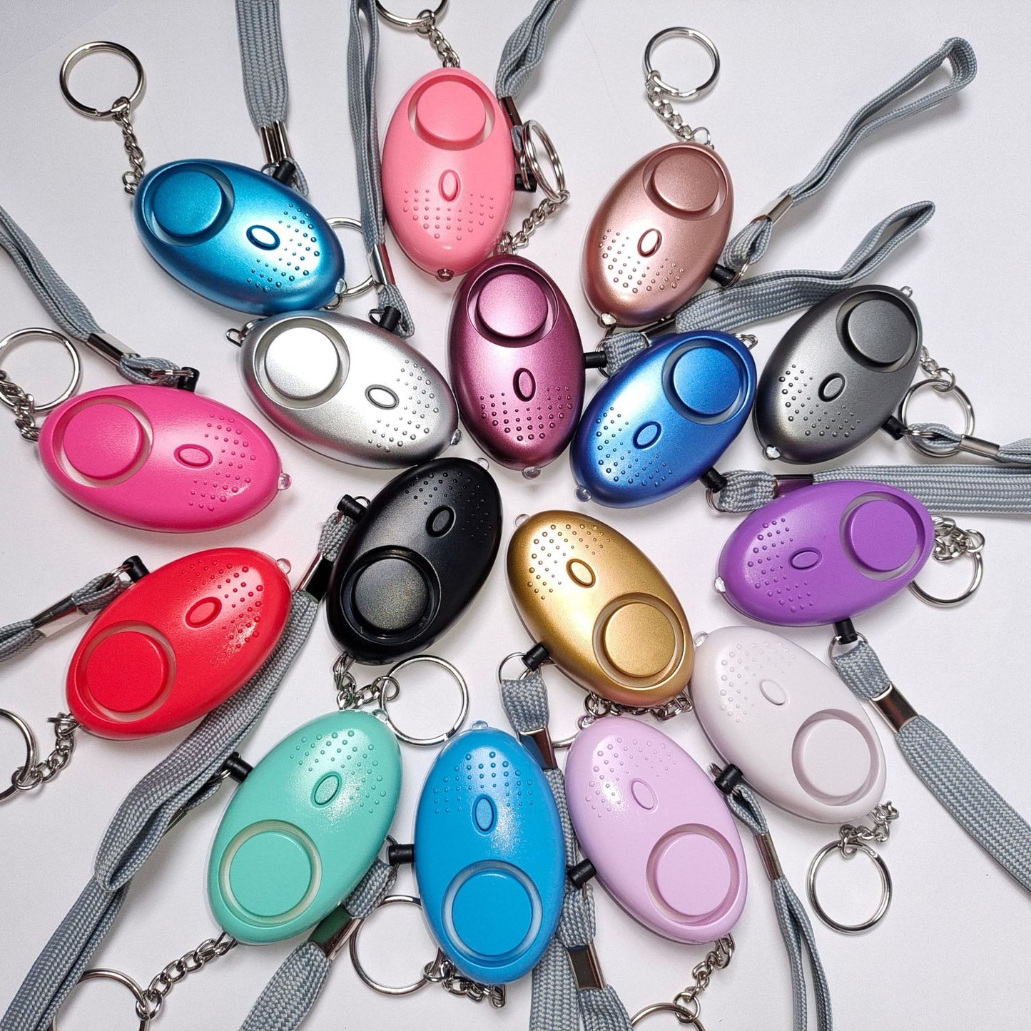 Fashion Color Block Oval Personal Safety Alarm Device