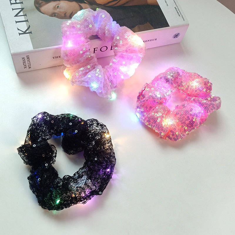 Colorful Sequins Luminous Hair Tie - Trendy Headband Jewelry