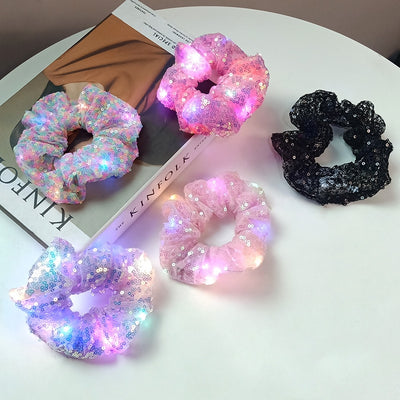 Colorful Sequins Luminous Hair Tie - Trendy Headband Jewelry