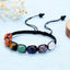 Colorful Natural Stone Beaded Bracelet with Tiger Eye and Agate Crystals