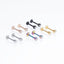 Fashion Stainless Steel Zircon Inlaid Lip Stud and Diamond Ring Set