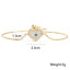 18k Gold Plated Zircon Evil Eye Adjustable Bracelet