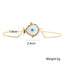 18k Gold Plated Zircon Evil Eye Adjustable Bracelet