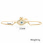 18k Gold Plated Zircon Evil Eye Adjustable Bracelet