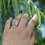 Fashion Copper Plated Rose Gold Micro-set Zircon Ring for Women