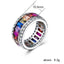 Fashion Silver-Plated Zircon Gemstone Ring for Women