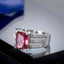 Fashion Copper Zircon Hollow Multi-layer Statement Ring