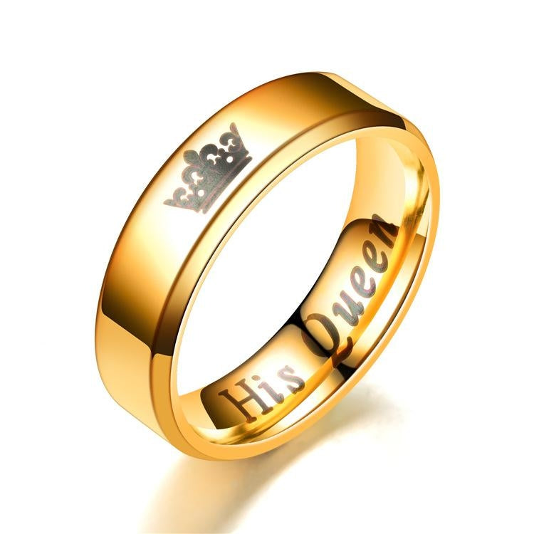 Fashion Couple Crown Ring Set - His Queen & Her King Design