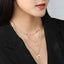 Fashion Crescent Star Zircon Pendant Layered Necklace