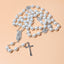 Vintage Cross Imitation Pearl Beaded Pendant Necklace