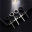 Fashion Titanium Steel Cross Hoop Earrings