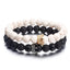 Fashion Crown Agate Magnetic Couple Bracelets for Him and Her