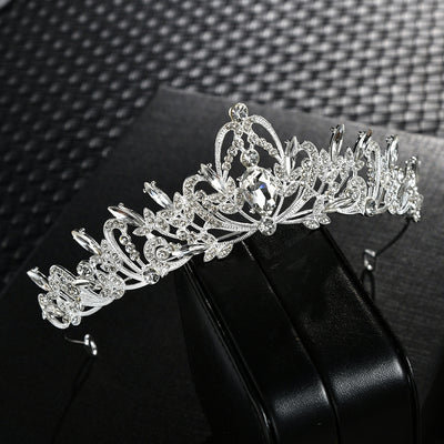 Zircon Inlay Baroque Bridal Tiara Headband