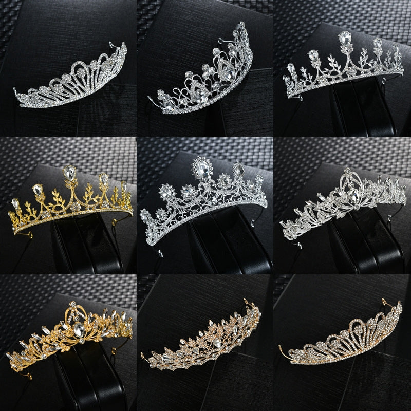 Zircon Inlay Baroque Bridal Tiara Headband