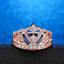 Elegant Zircon Crown Ring and Bracelet Set - Wholesale Jewelry