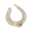 Fashion Crystal Multi-row Pearl Choker Necklace