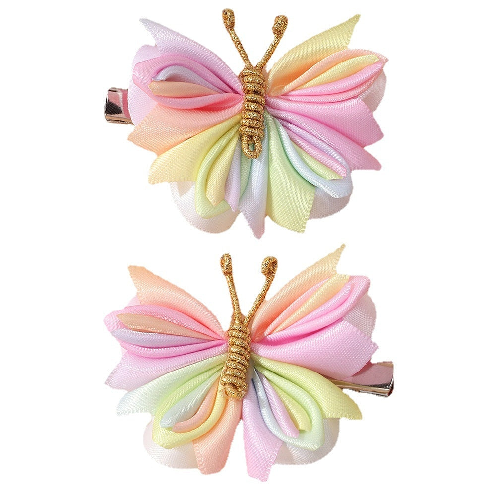 Fashion Colorful Handmade Butterfly Hair Clips for Children