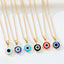 Vintage Evil Eye Resin Pendant Necklace - Unisex Turkish Design