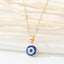 Vintage Evil Eye Resin Pendant Necklace - Unisex Turkish Design