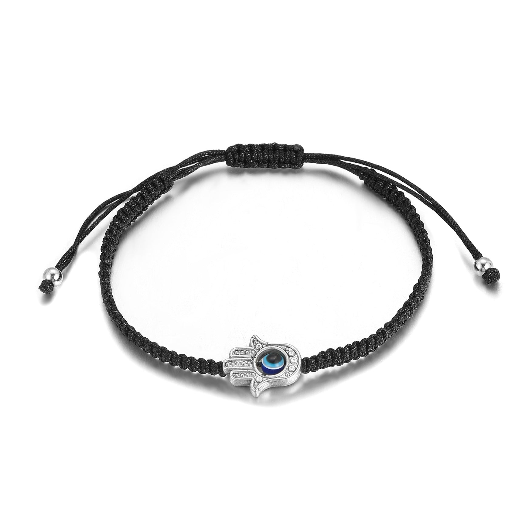 Evil Eye Hand of Fatima Ethnic Style Unisex Braided Bracelet