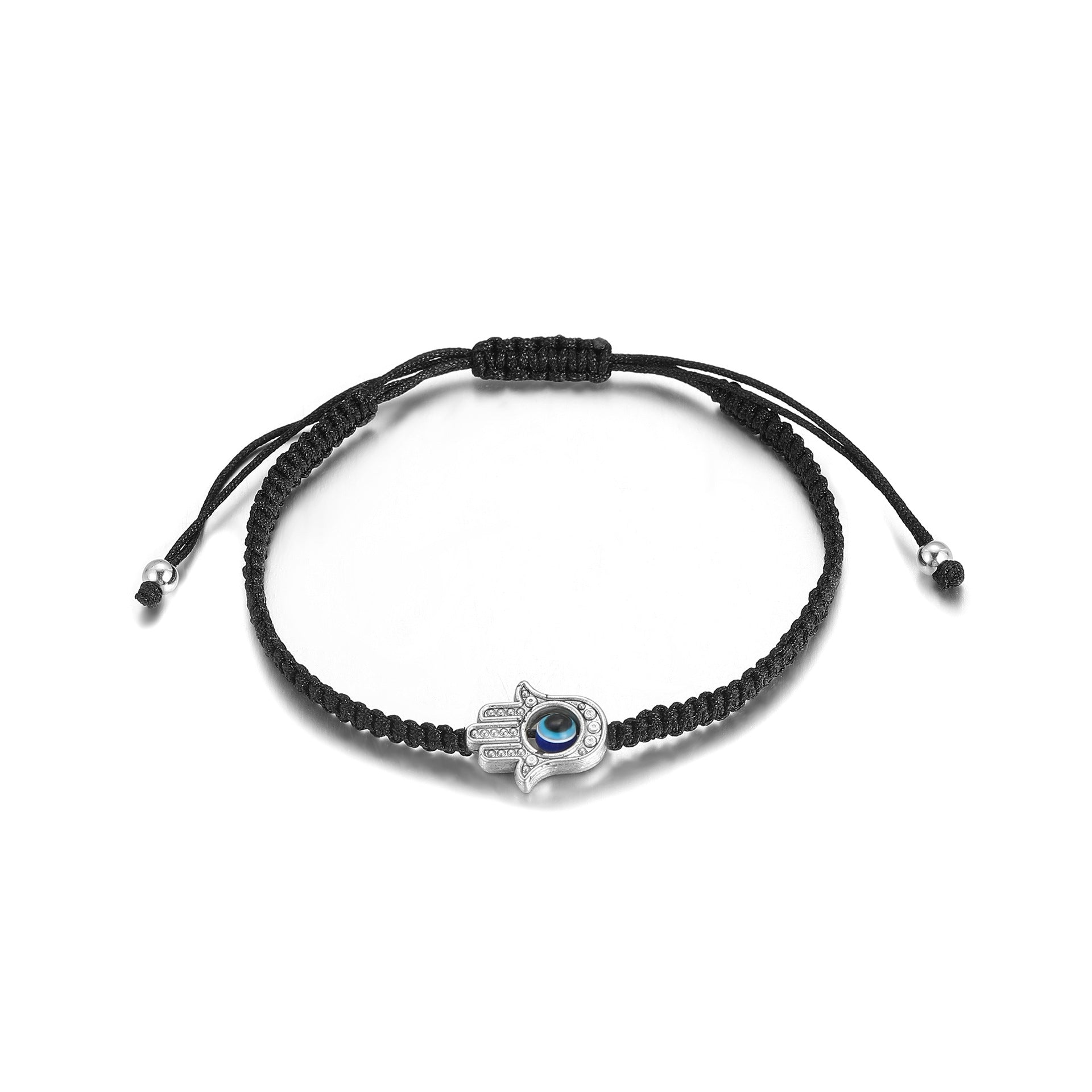 Evil Eye Hand of Fatima Ethnic Style Unisex Braided Bracelet