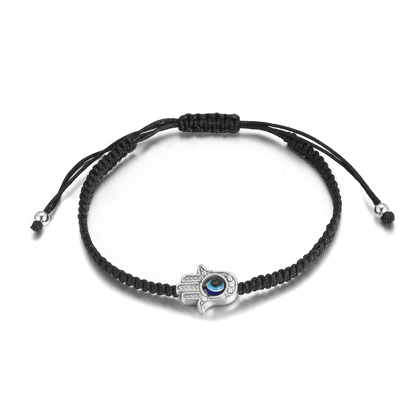 Evil Eye Hand of Fatima Ethnic Style Unisex Braided Bracelet