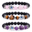 Fatima Hand Amethyst Crystal Beaded Bracelet with Evil Eye Charm