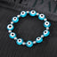 Fashion Devil's Eye Resin Beaded Bracelet - Retro Translucent Blue Eye Design