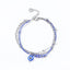 Fashion Devil's Eye Stainless Steel Triple Layer Bracelet - Cobalt Blue