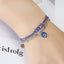 Fashion Devil's Eye Stainless Steel Triple Layer Bracelet - Cobalt Blue