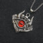 Fashion Devil's Eye Retro Punk Spaceship Blue Eyes Stainless Steel Pendant Necklace