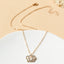 Fashion Zircon Crown Pendant Necklace for Women