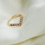 Fashion V-Shaped Diamond Heart Ring