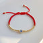 Fashion Evil Eye Crystal Glass Beaded Gold Plated Women's Bracelet Set