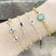 Fashion Evil Eye Blue Zircon Copper Bracelet