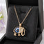 Fashion Elephant Evil Eye Alloy Pendant Necklace for Women