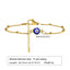 Fashion Evil Eye Gold Stainless Steel Bracelet and Ring Set