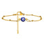 Fashion Evil Eye Gold Stainless Steel Bracelet and Ring Set