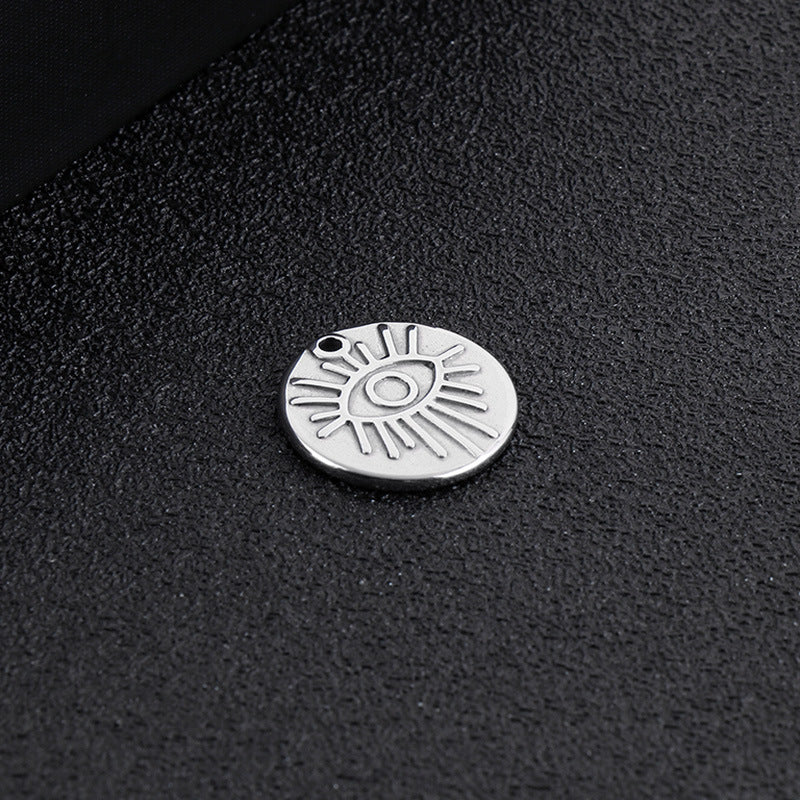 "Stainless Steel Geometric Eye of God Pendant for DIY Jewelry Making"