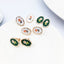 Fashion Flower Enamel Ear Clips with S925 Silver Studs