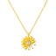 Sunflower Zircon Pendant Necklace - Elegant Fashion Jewelry Accessory