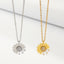 Sunflower Zircon Pendant Necklace - Elegant Fashion Jewelry Accessory